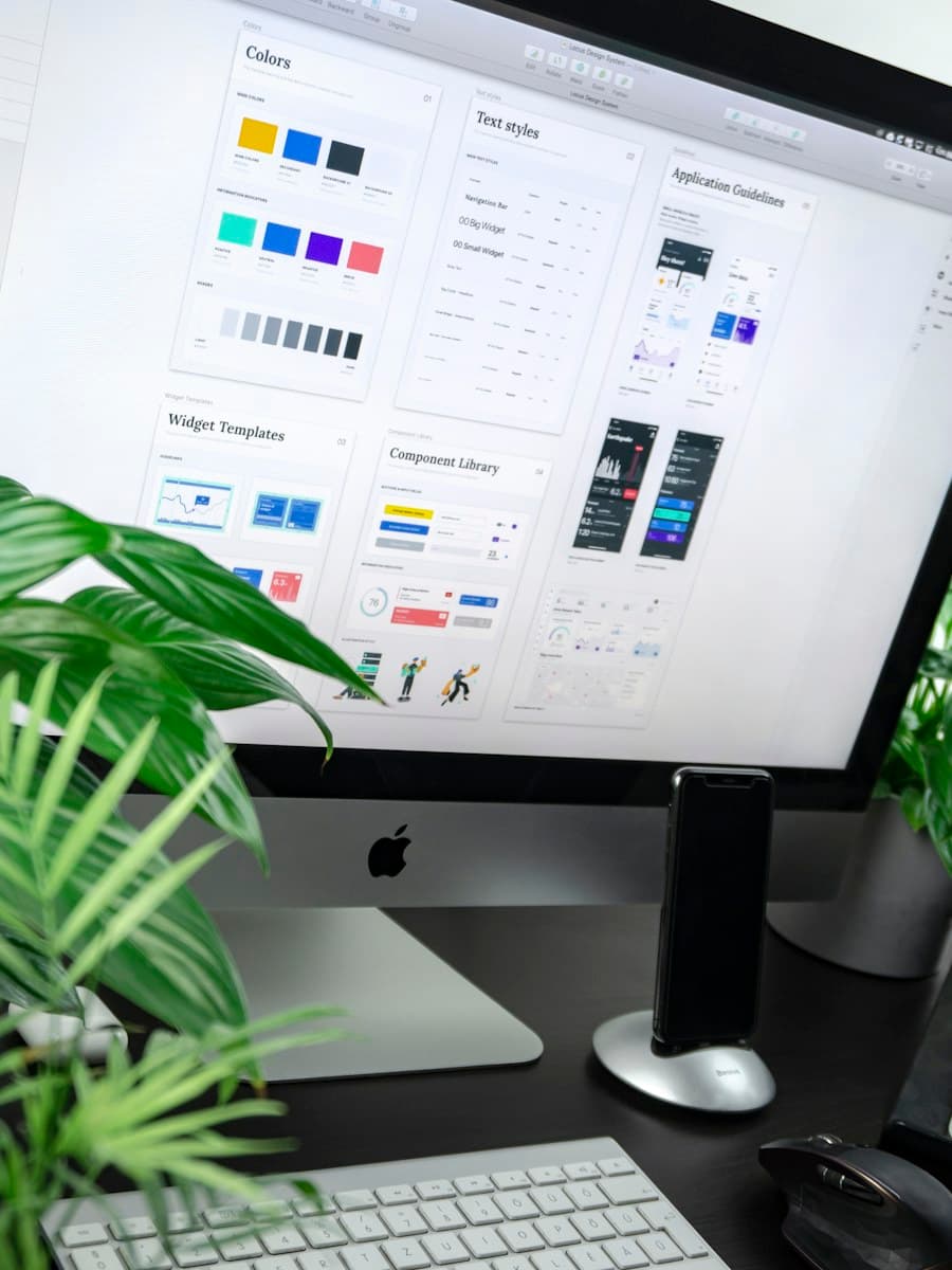 An interface being designed on screen